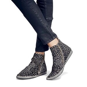 Free People Leopard Print Calf Hair Ankle Boots